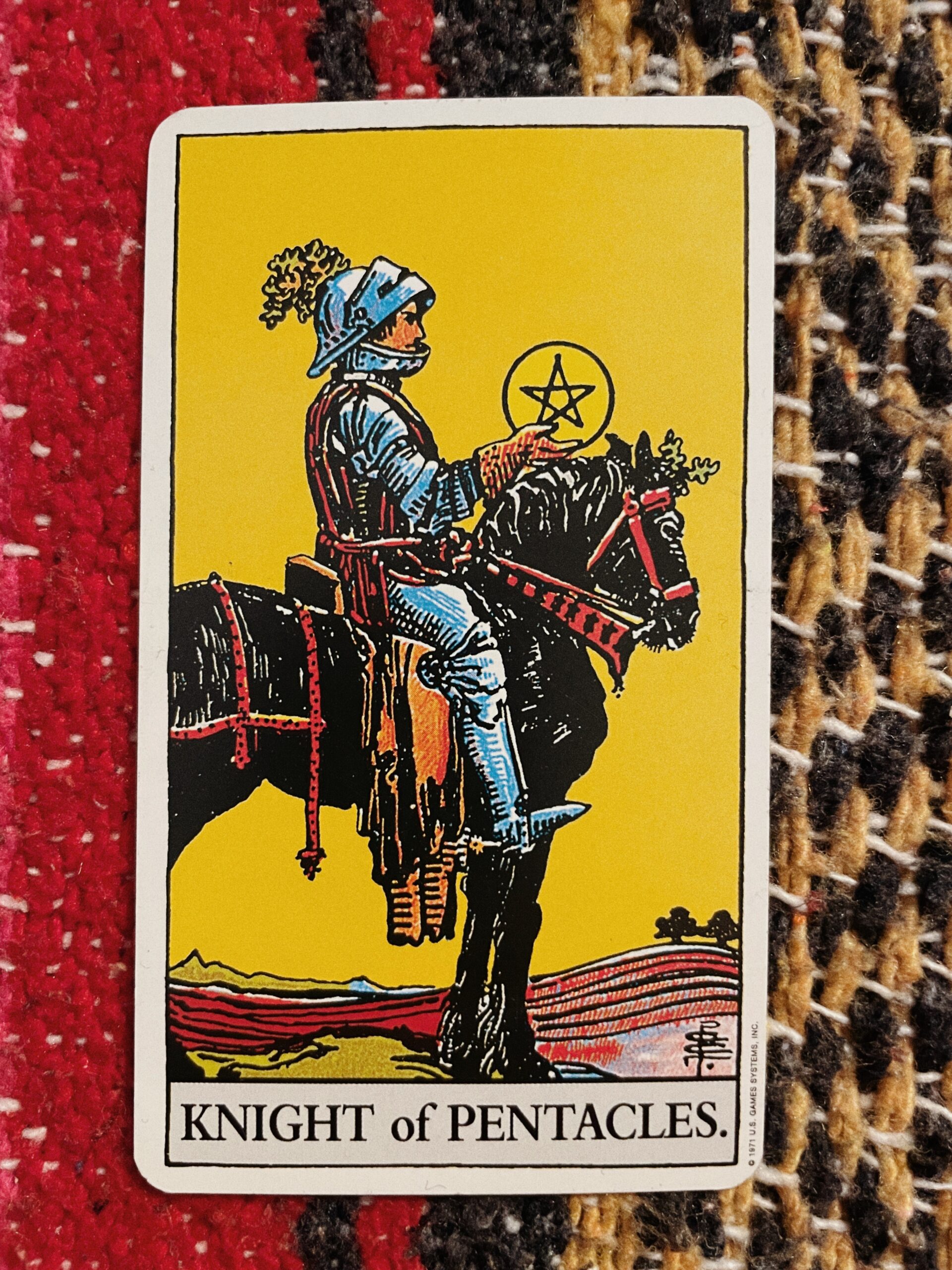 Knight of Pentacles Rider Waite Tarot Deck