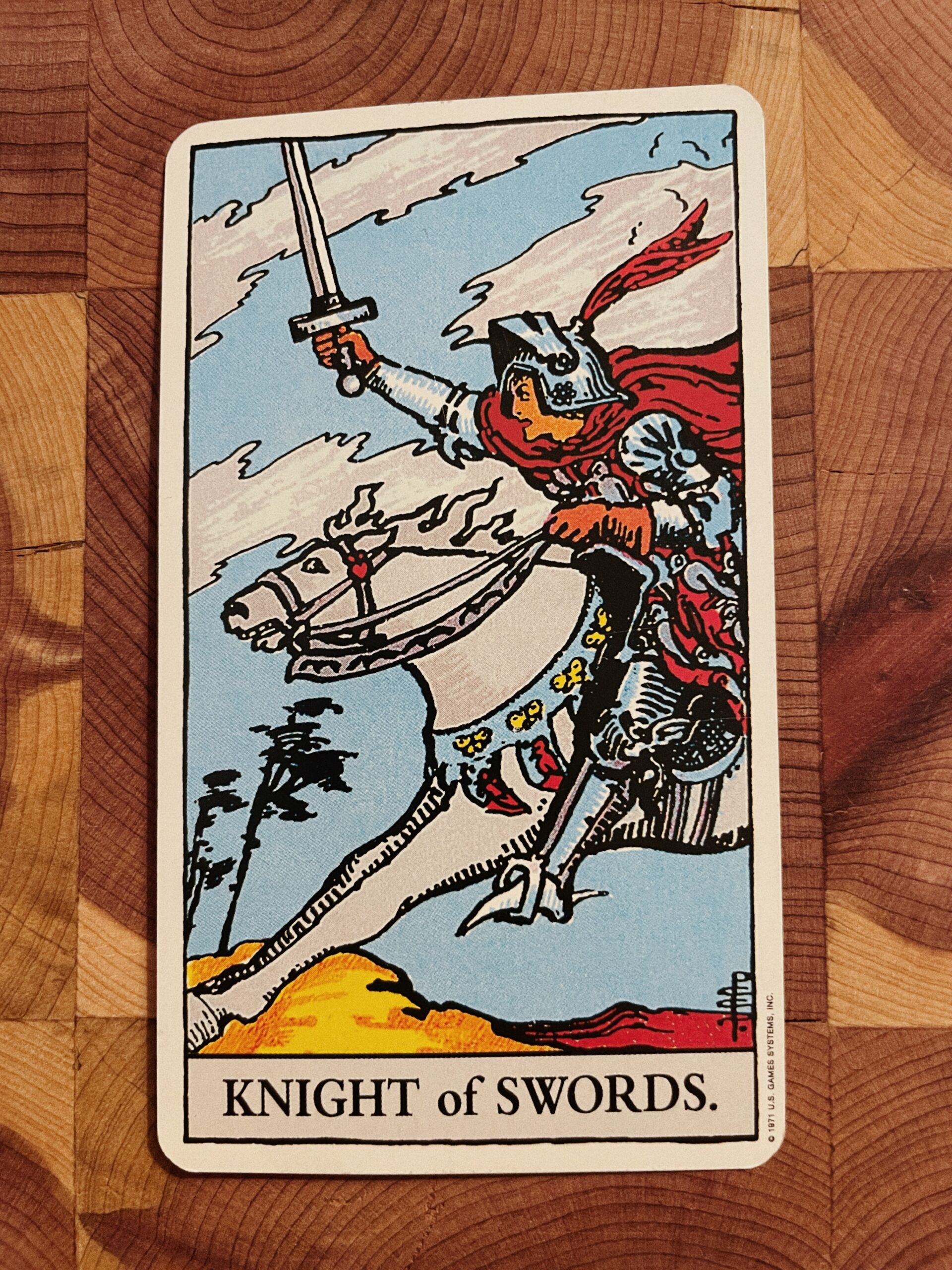 Knight of Swords Rider Waite Tarot Deck