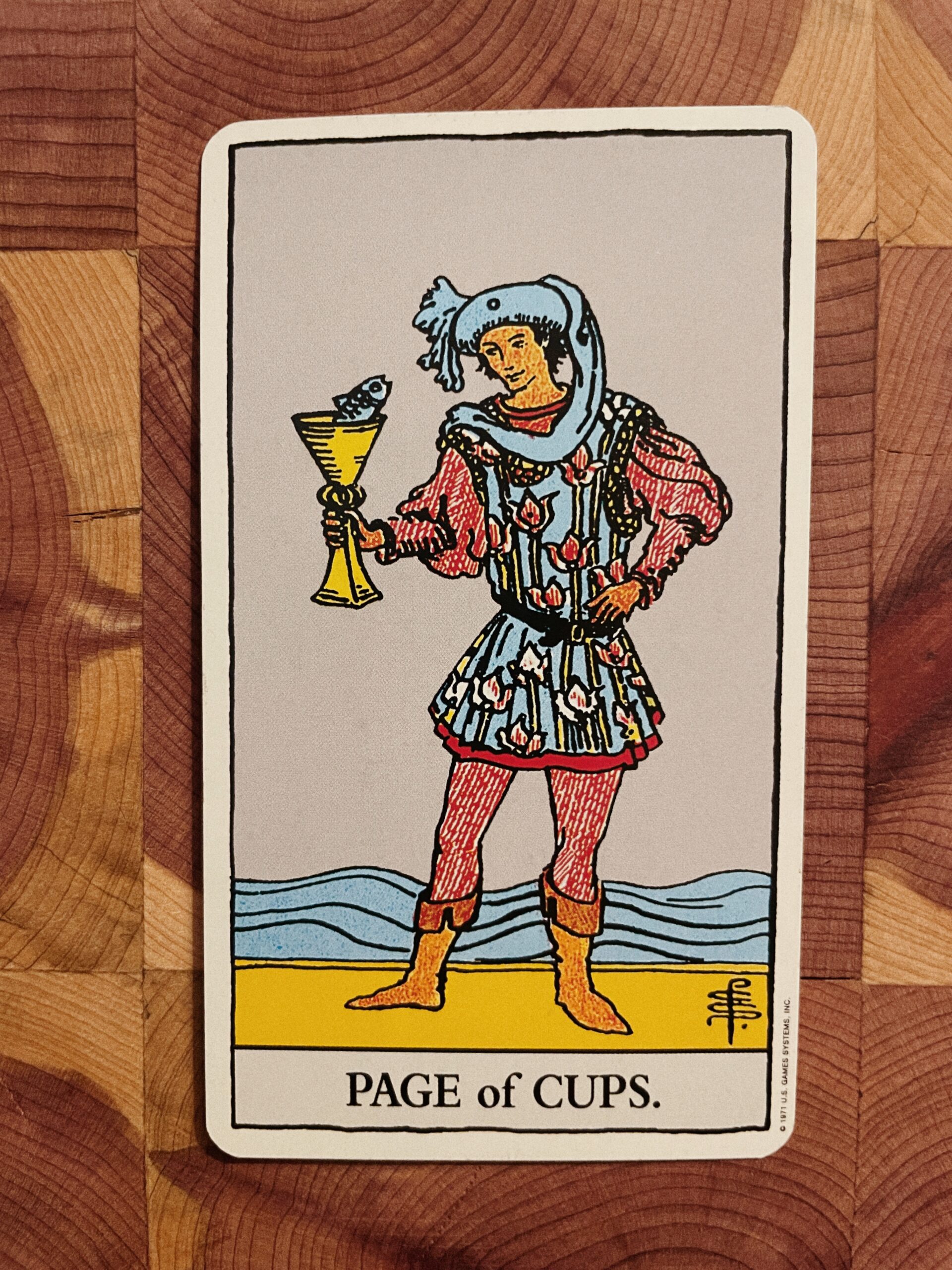 Page of Cups Rider Waite Deck Tarot Cards
