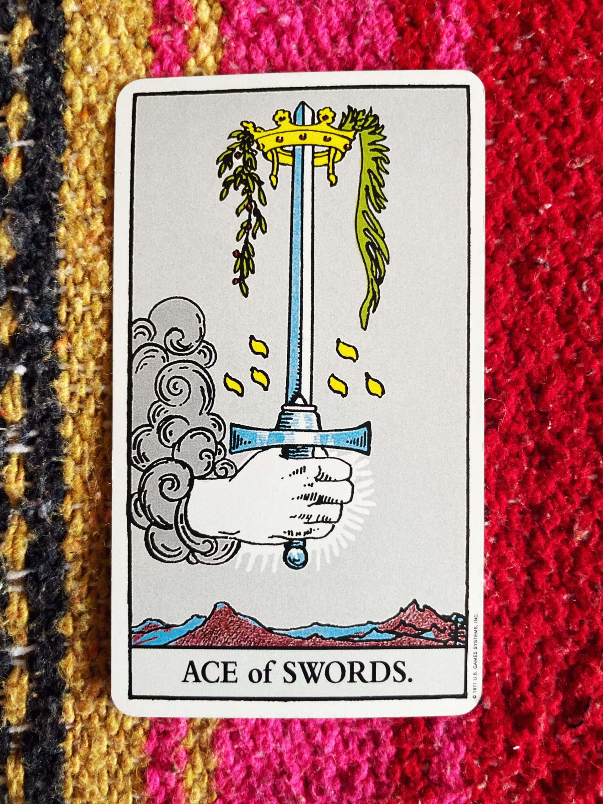 Ace of Swords Rider Waite Tarot Deck